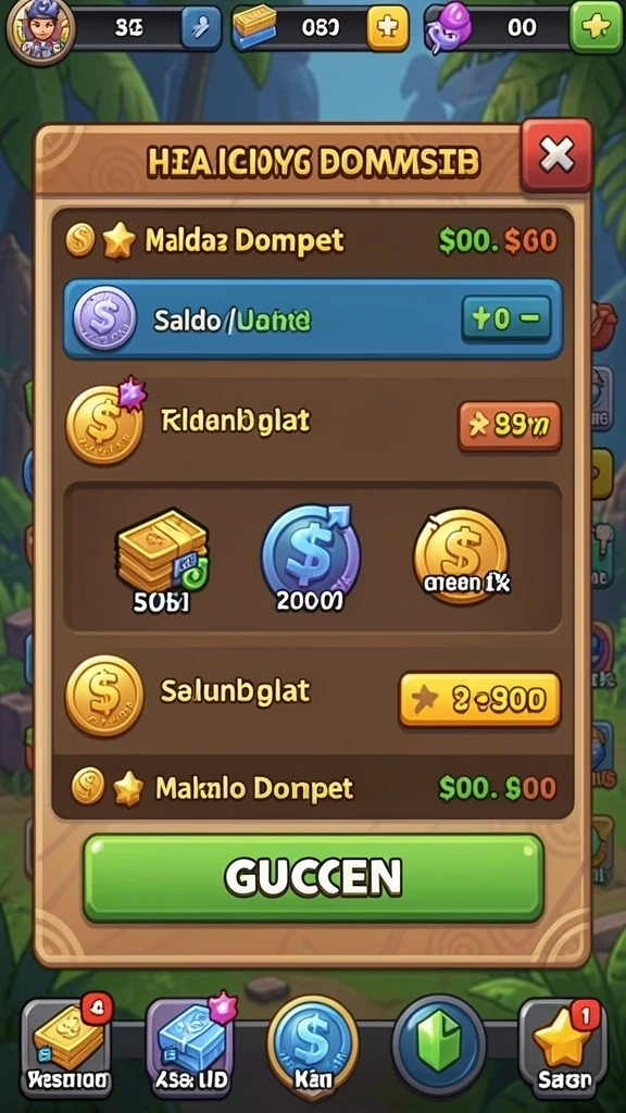 Kesempatan untuk bermain secara gratis dengan mode demo.