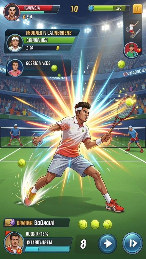 Antarmuka utama game yang menawan.