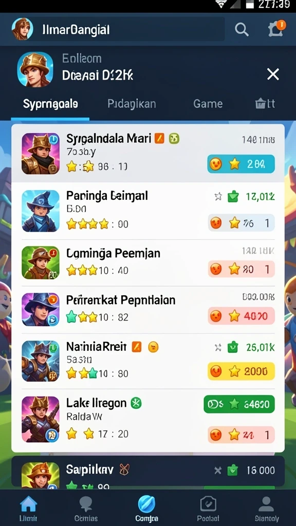 Sistem reward yang adil dan memotivasi pemain.