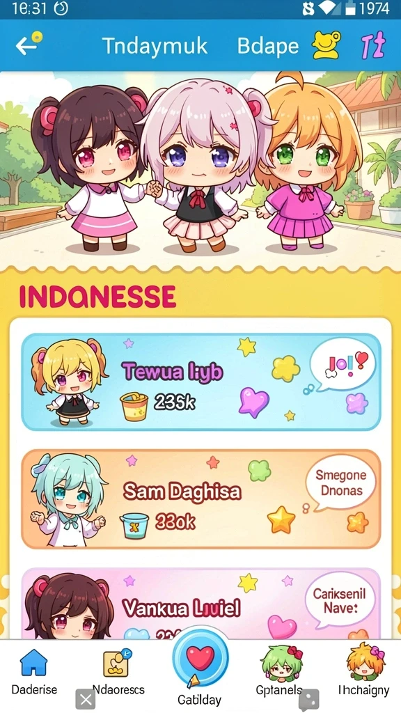 Interaksi sosial dengan pemain lainnya.