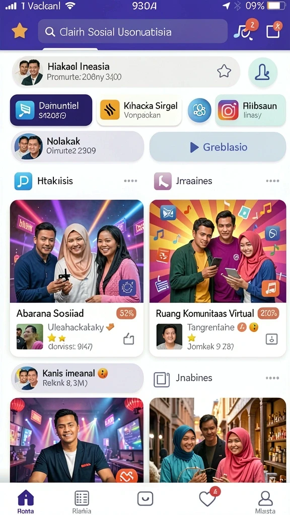 Menu permainan yang beragam dan mudah diakses.