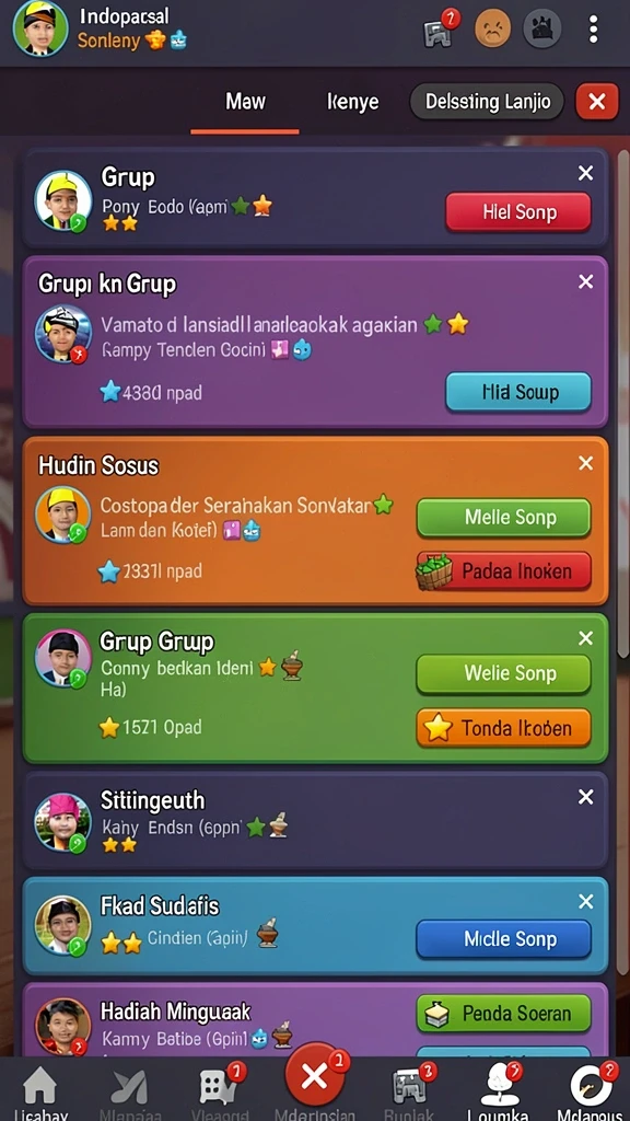 Gameplay seru dan menantang di setiap level.